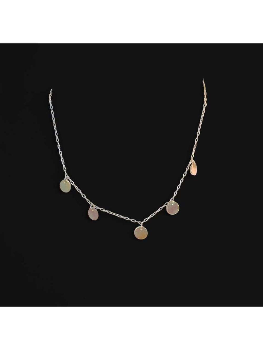 Gold-Toned Disc Charm Necklace